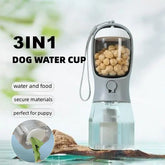 "portable dog water bottle with food container" - Ocean Blue Pet