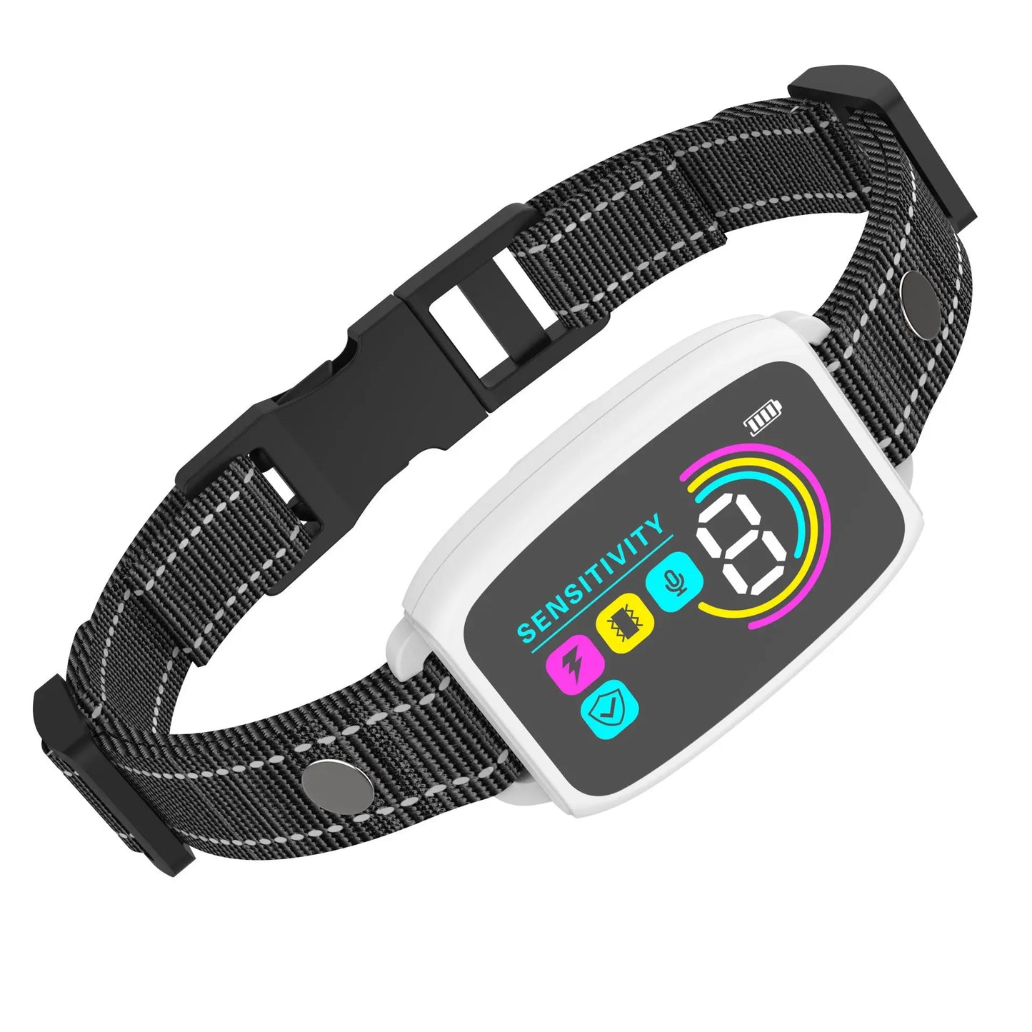 Rechargeable Anti-Bark Dog Collar | Waterproof with Digital Display - Ocean Blue