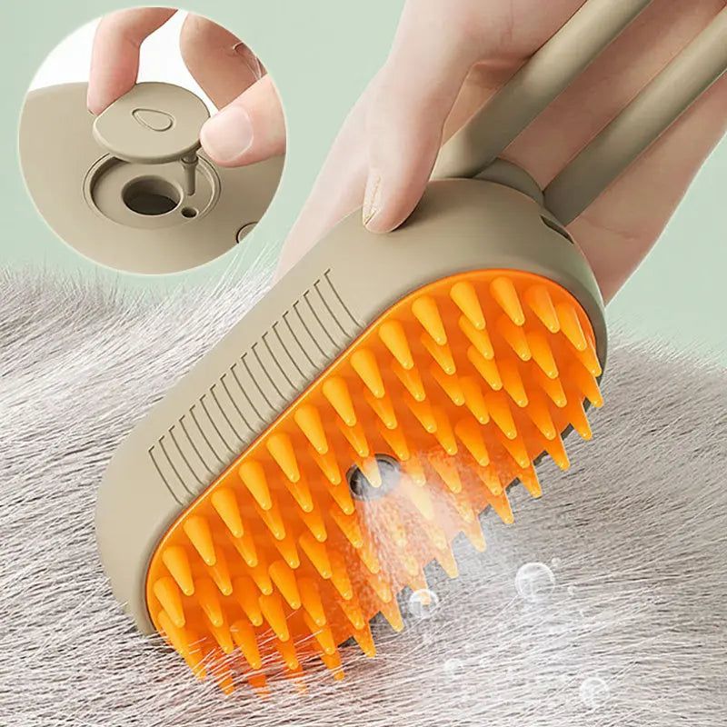 Cat & Dog Steam Brush | 3-in-1 Grooming & Hair Removal