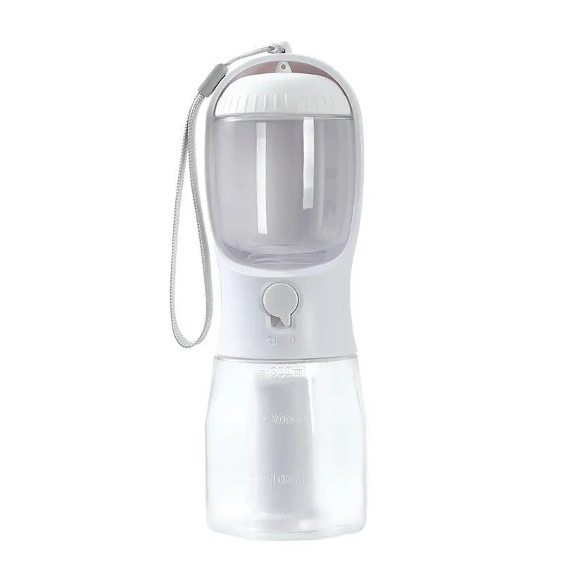 "Multi-Functional Dog Water Bottle with Food & Waste Bag Holder" - Ocean Blue