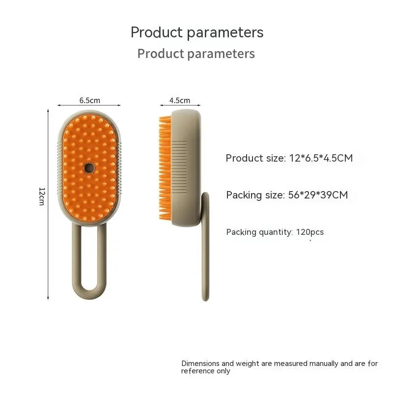 Cat & Dog Steam Brush | 3-in-1 Grooming & Hair Removal