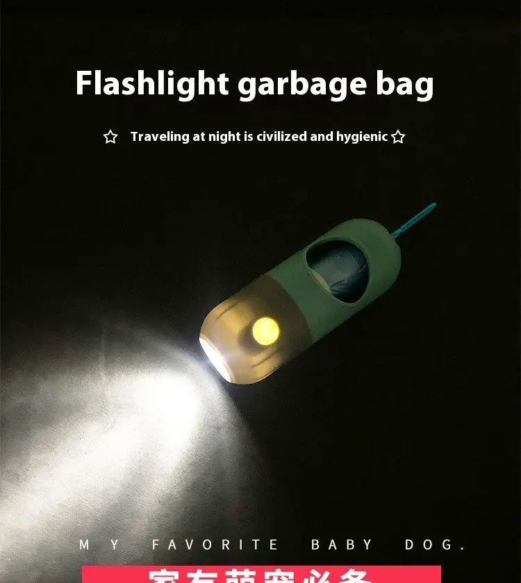 LED Poop Bag dispenser with Waste Bags