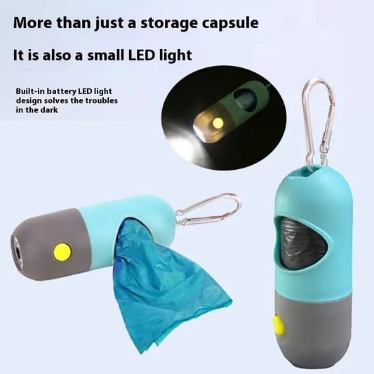 LED Poop Bag dispenser with Waste Bags