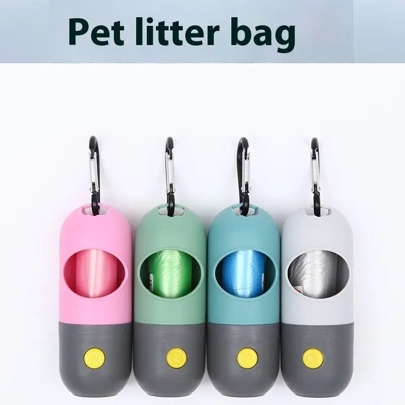 LED Poop Bag dispenser with Waste Bags