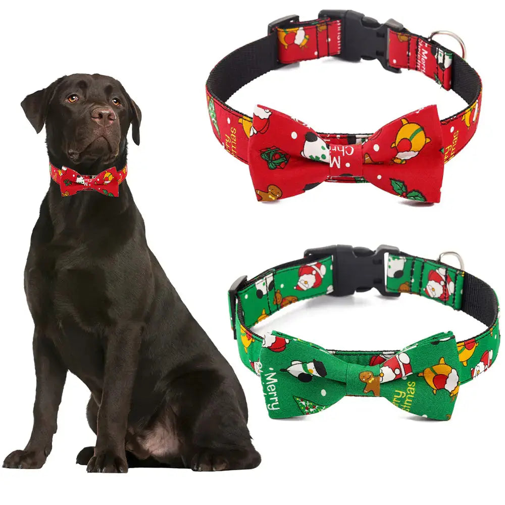 Creative Printed Christmas Dog Collar for Pets Ocean Blue