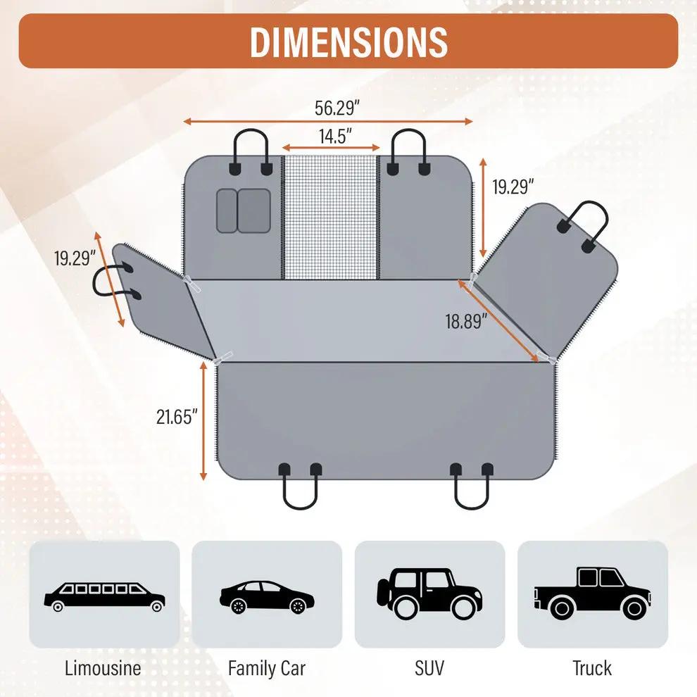 Dog Back Seat Extender for Truck