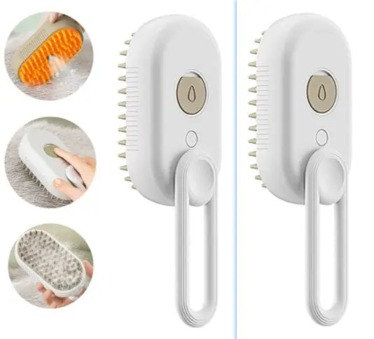 Cat & Dog Steam Brush | 3-in-1 Grooming & Hair Removal