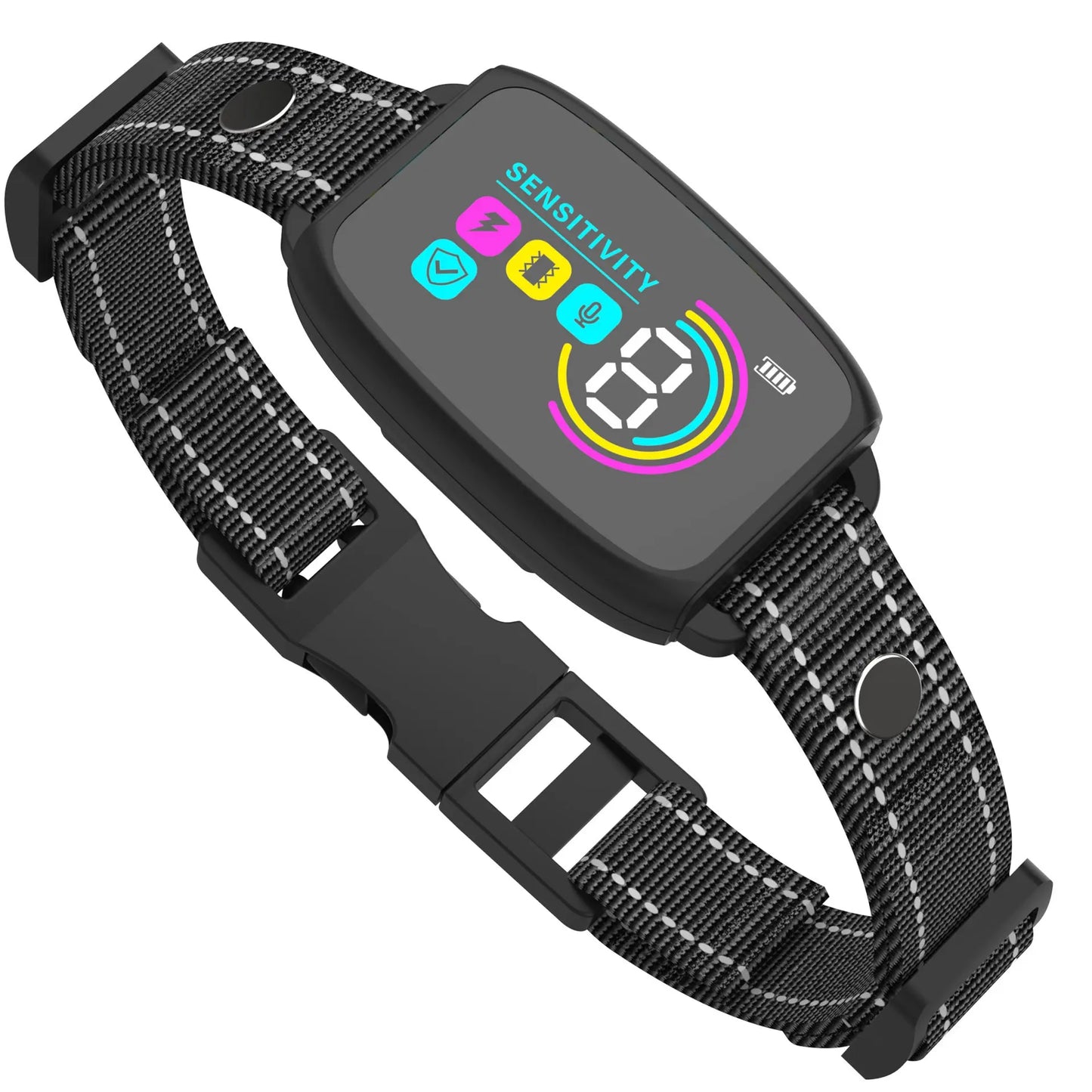 Rechargeable Anti-Bark Dog Collar | Waterproof with Digital Display - Ocean Blue