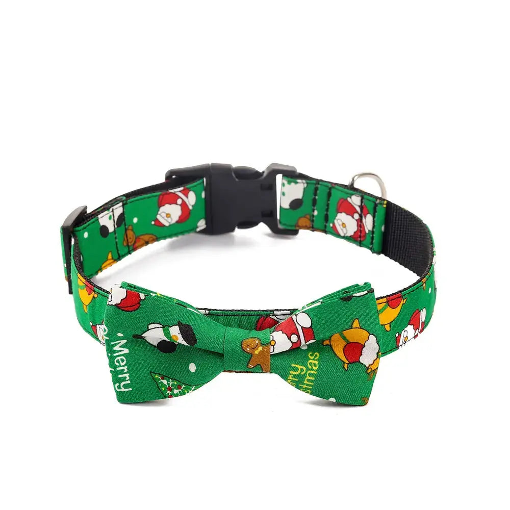 Creative Printed Christmas Dog Collar for Pets Ocean Blue