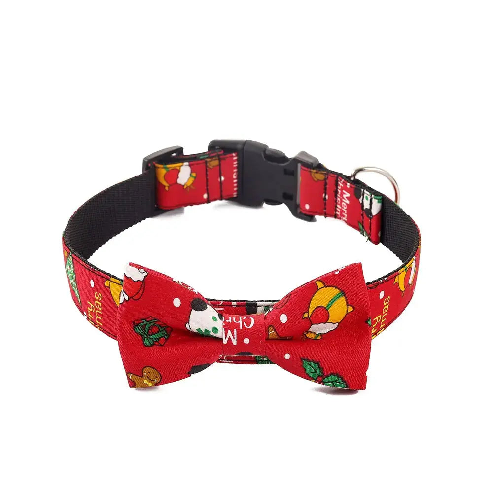 Creative Printed Christmas Dog Collar for Pets Ocean Blue