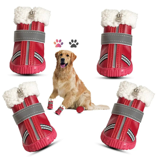 Waterproof Paw Protectors for Winter Ocean Blue