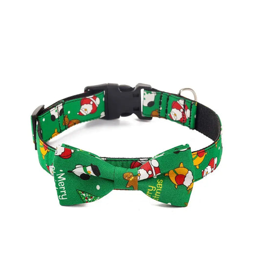 Creative Printed Christmas Dog Collar for Pets Ocean Blue